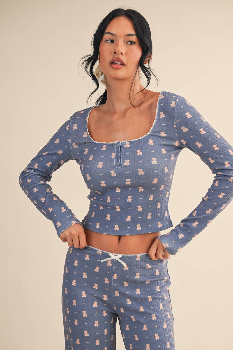 Day Jama Set — Slate Blue