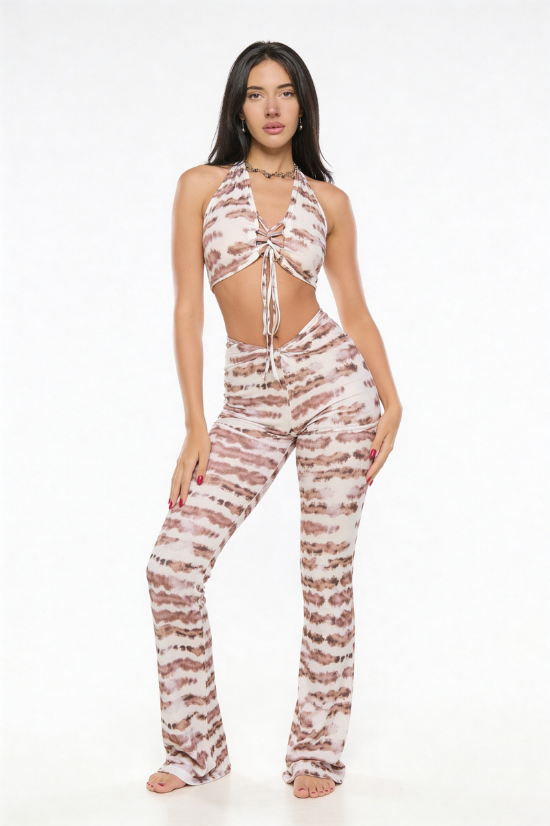 The Printed Bra and Pant Set