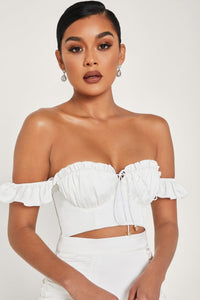 The Elan Off-Shoulder Corset Top
