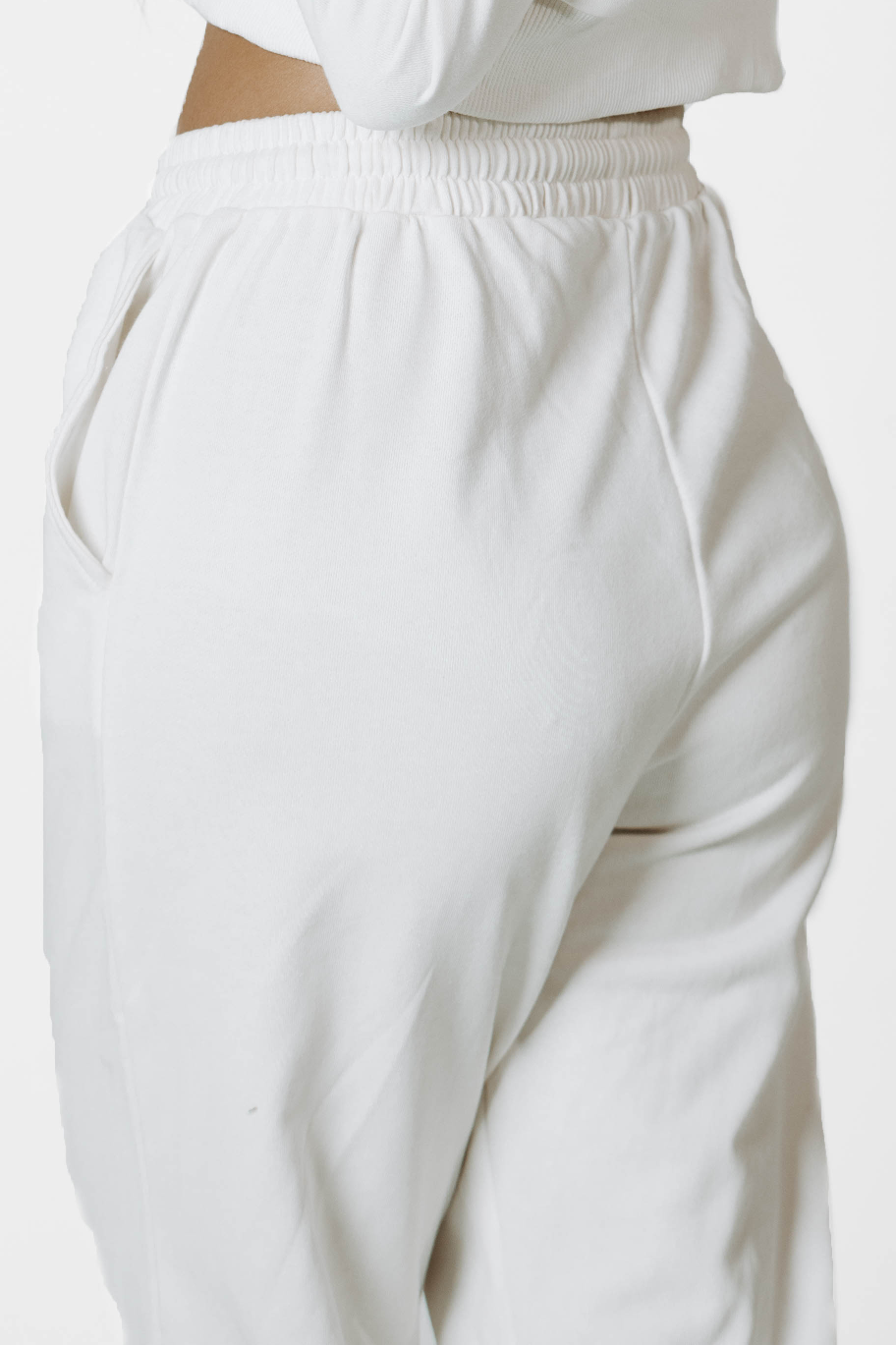 White LUX Joggers