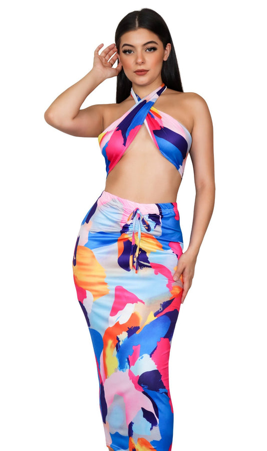 Bahamas Tie Skirt Set