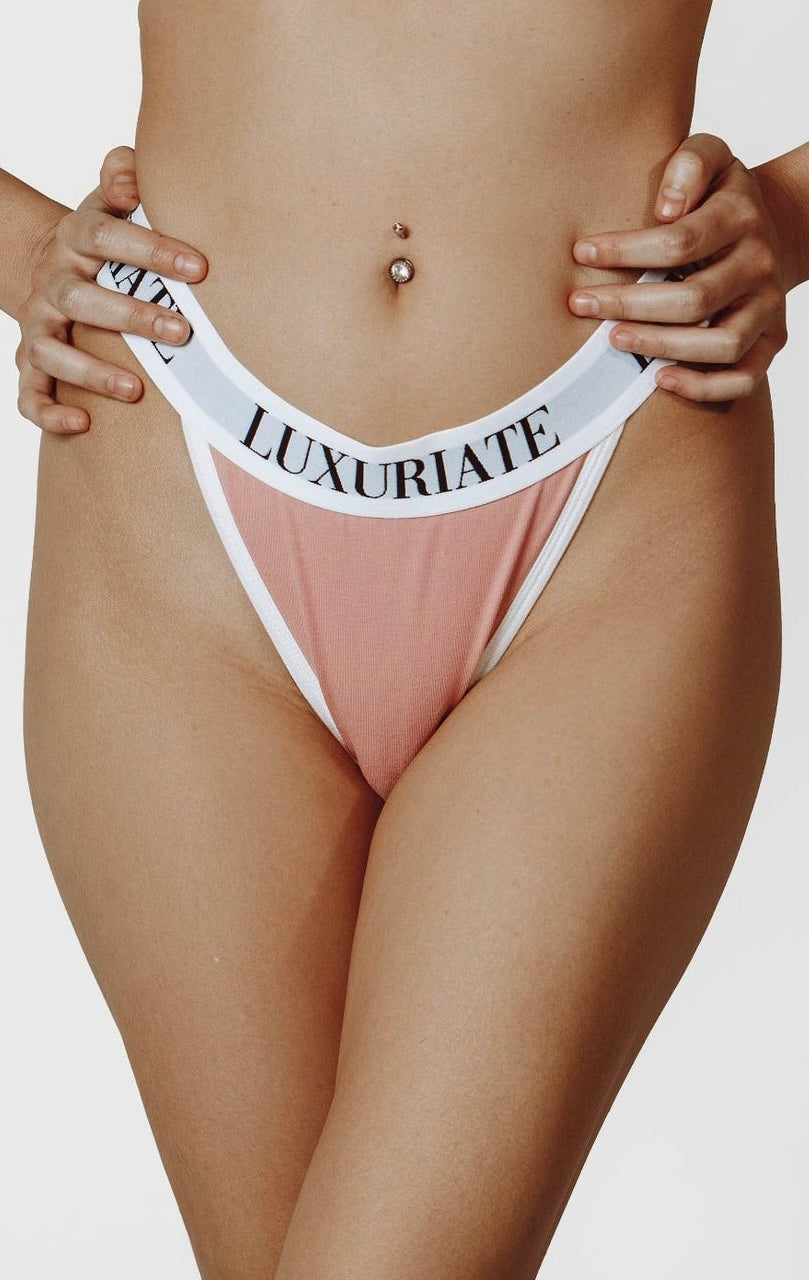 LUX Triangle Thong in Pink