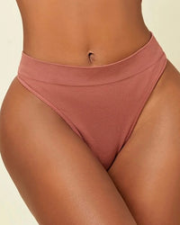 The Cacao Ribbed Thong