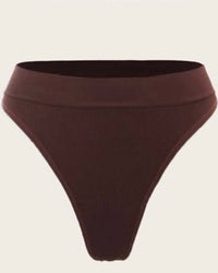 The Cacao Ribbed Thong
