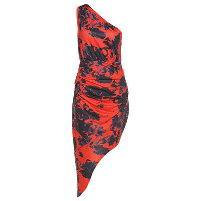 One Shoulder Leg Slit Dress