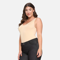 The Plus Size Seamless V-Neck Bodysuit