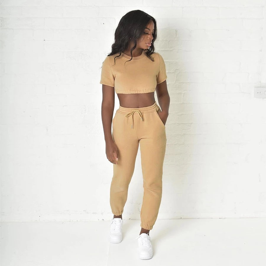 Lounge Crop Top Pant Set