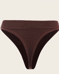 The Cacao Ribbed Thong