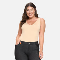 The Plus Size Seamless V-Neck Bodysuit
