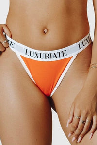 LUX Triangle Thong in Orange