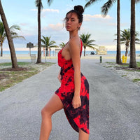 The Lava Tide One-Shoulder Maxi Dress